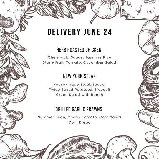 June 24 | Weekly Meal Delivery
