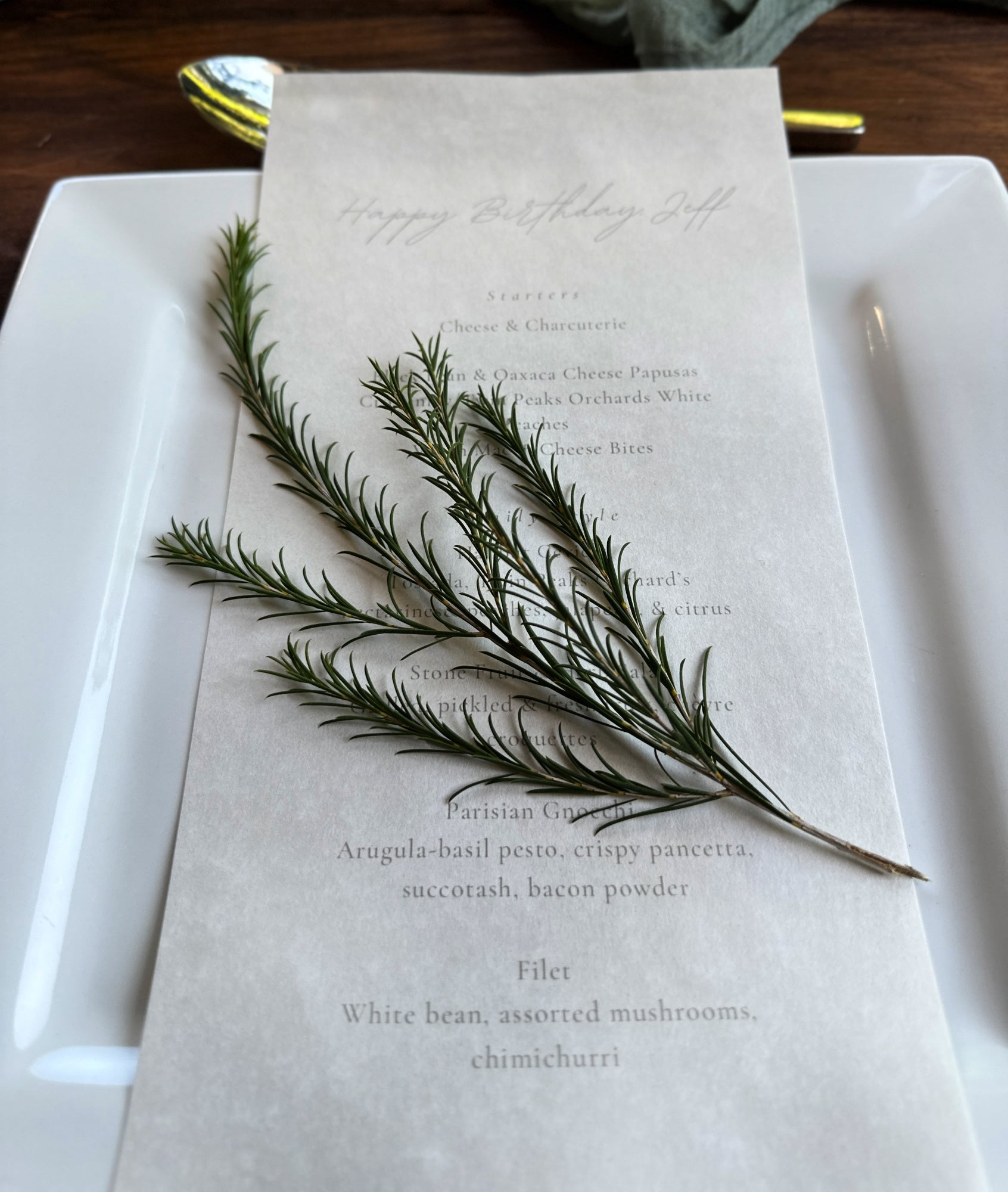 Shef Madres Catering Customized Birthday menu for local Sacramento Resident
